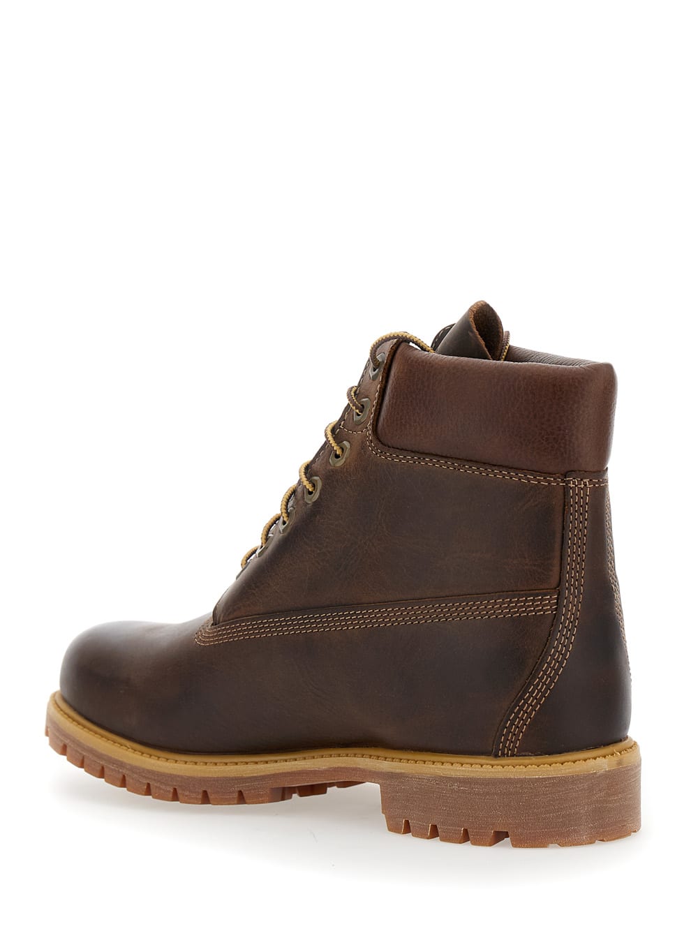 Shop Timberland Brown Water-proof Boots With Logo In Leather Man