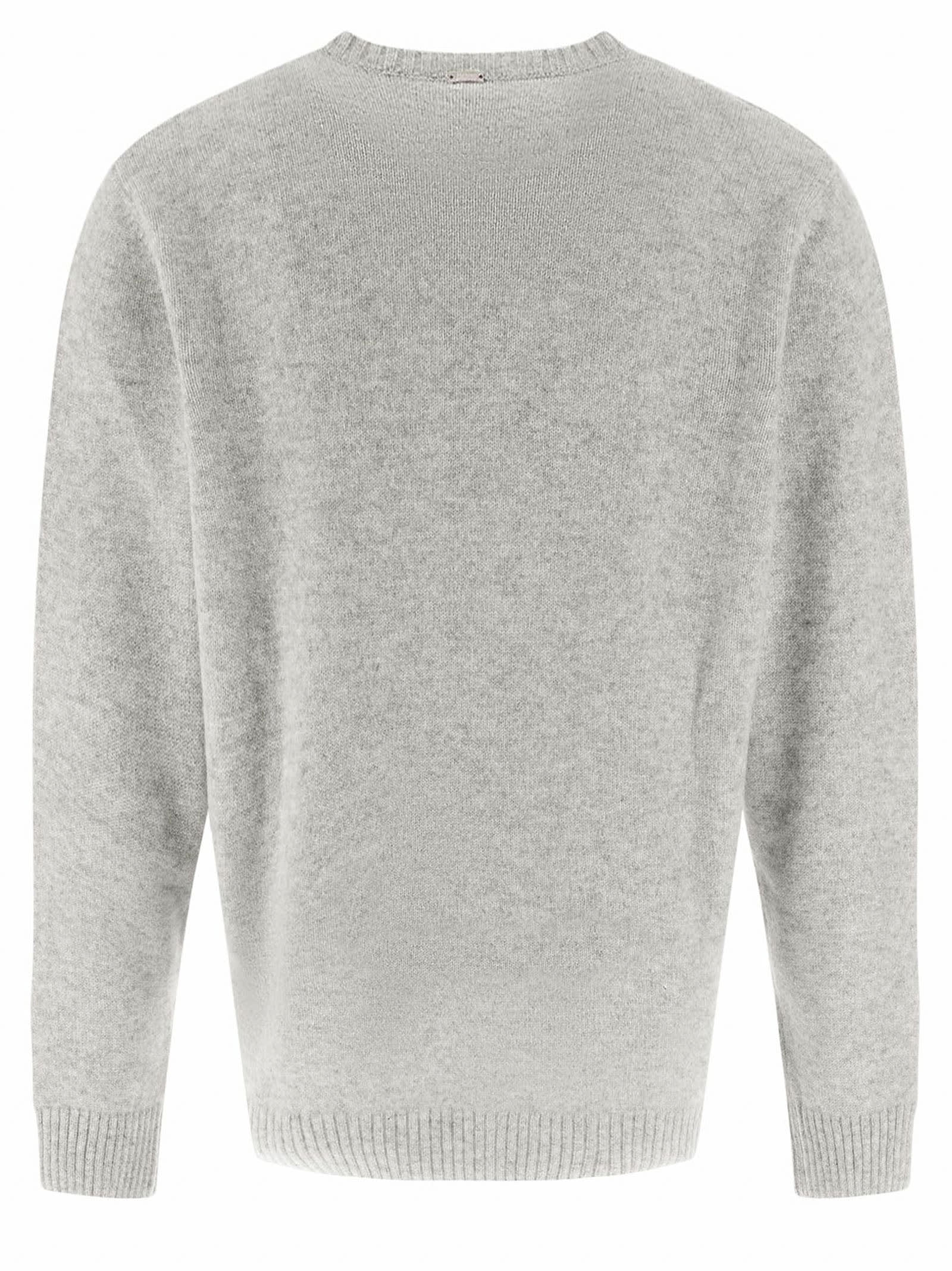 Shop Herno Sweater In Pure Cashmere Yarn In Grey