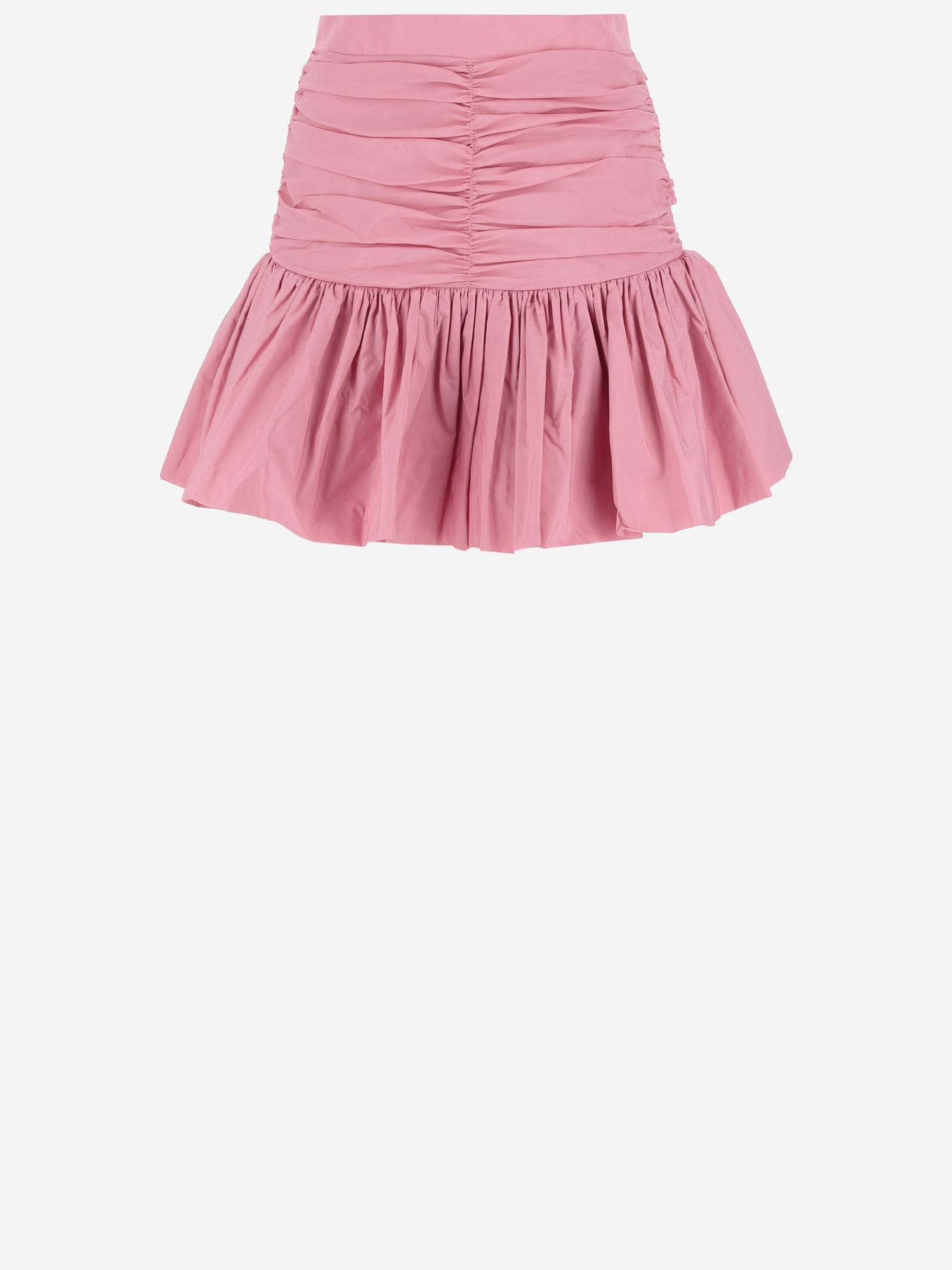 Shop Patou Polyfaille Skirt In Pink