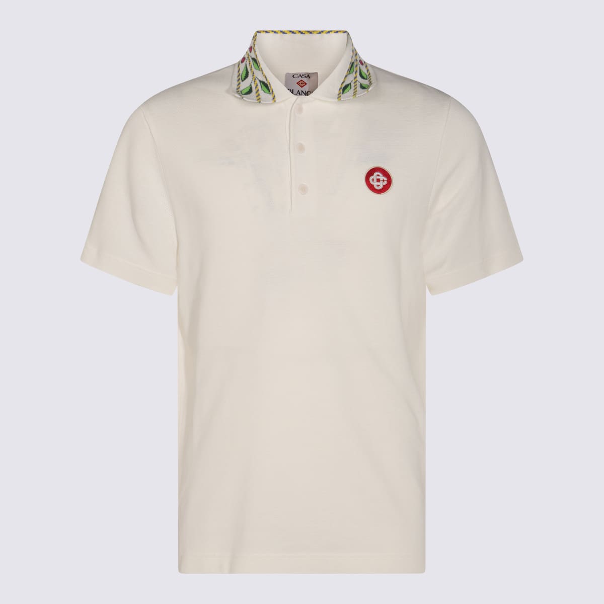 White Cotton Polo Shirt