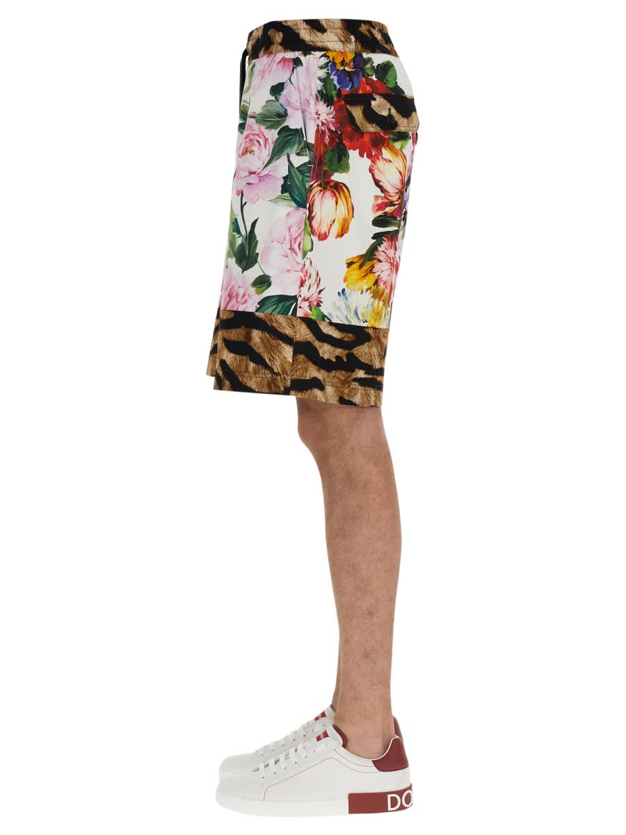 Shop Dolce & Gabbana Floral Print Shorts In Multicolour