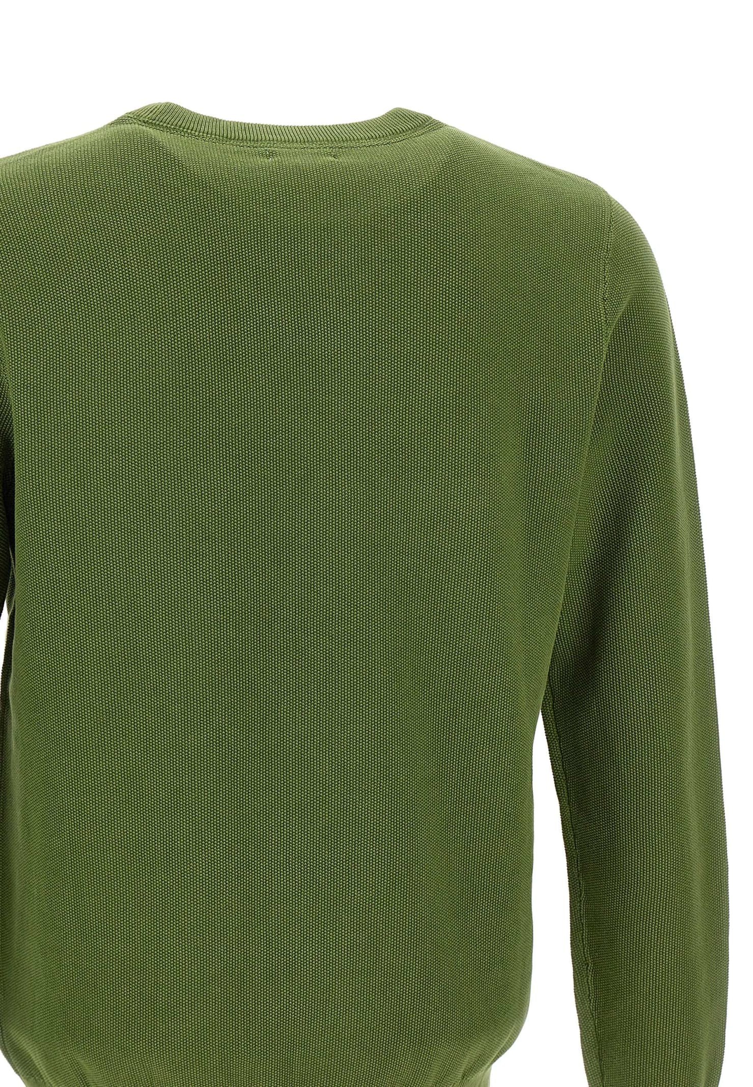 Shop Sun 68 Round Vintage Sweater Cotton Sweater In Verde Scuro