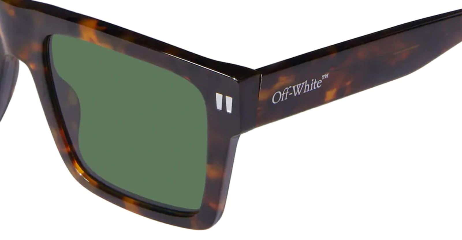 Shop Off-white Lawton - Havana / Green Sunglasses In Marrone