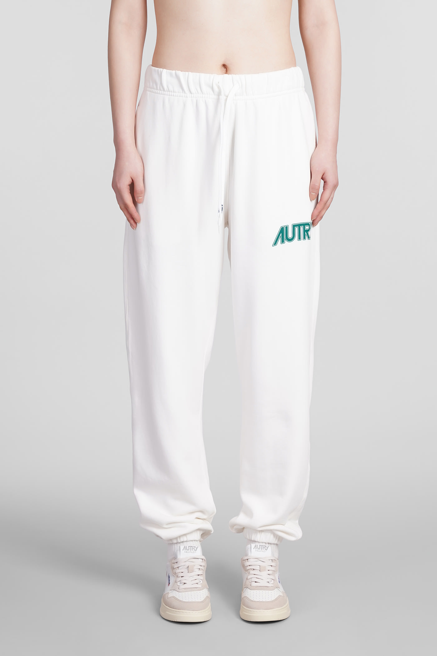 Shop Autry Pants In White Cotton