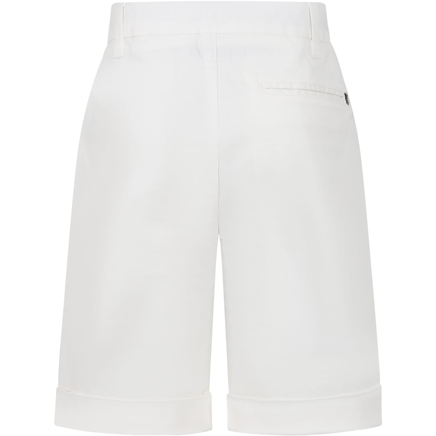 Shop Dondup White Shorts For Boy With Logo