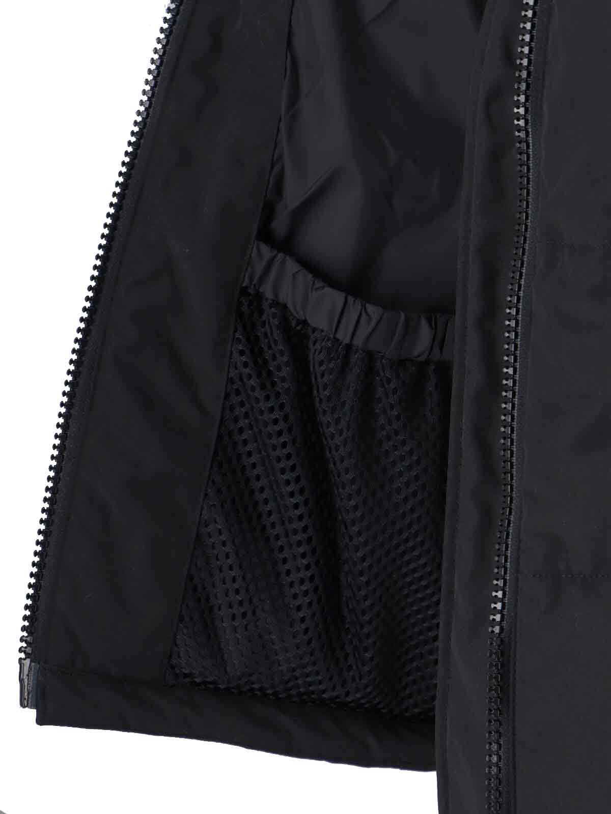Canada Goose Hooded Quilted Jacket Long Sleeves In Black