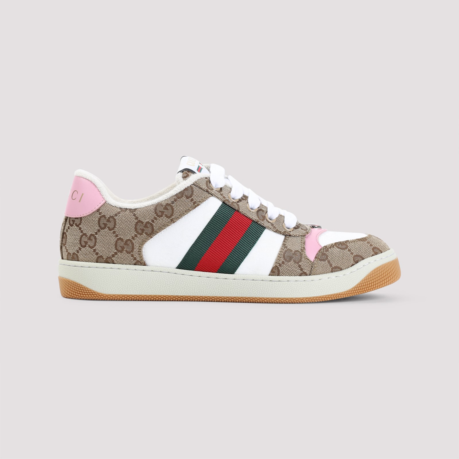 Gucci Screener Platform Sneakers In White