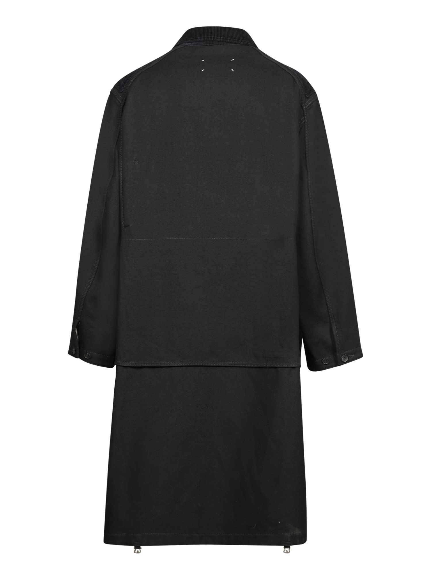 Shop Maison Margiela Reversible Black Coat