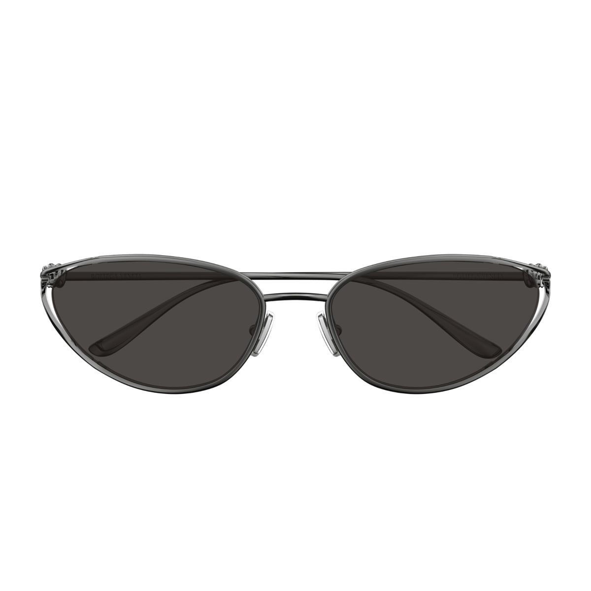 Bottega Veneta Bv1330s Linea Knot 001 Ruthenium Grey Sunglasses