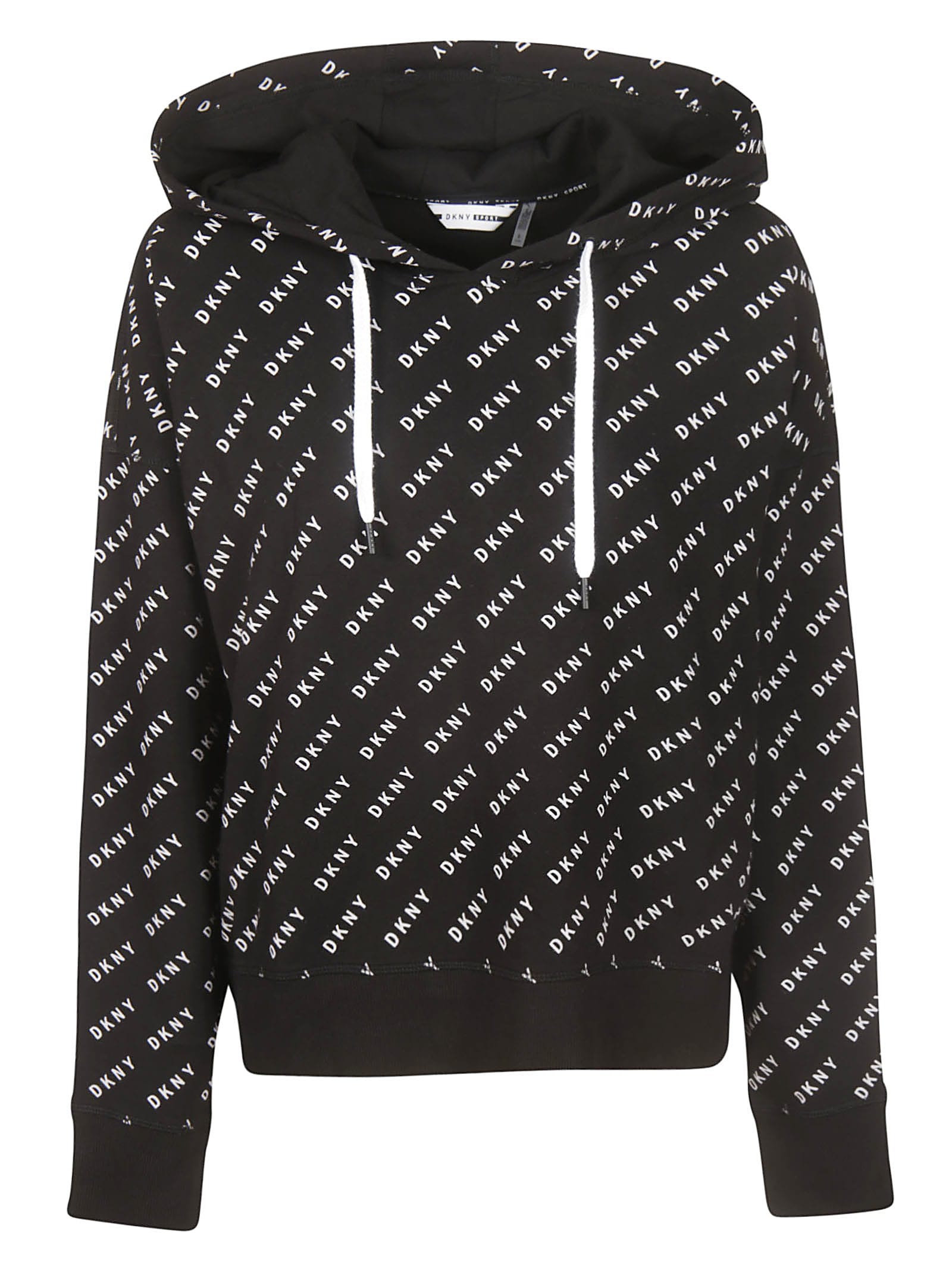 DKNY DKNY All Over Logo Print Hoodie - Black - 11099365 | italist