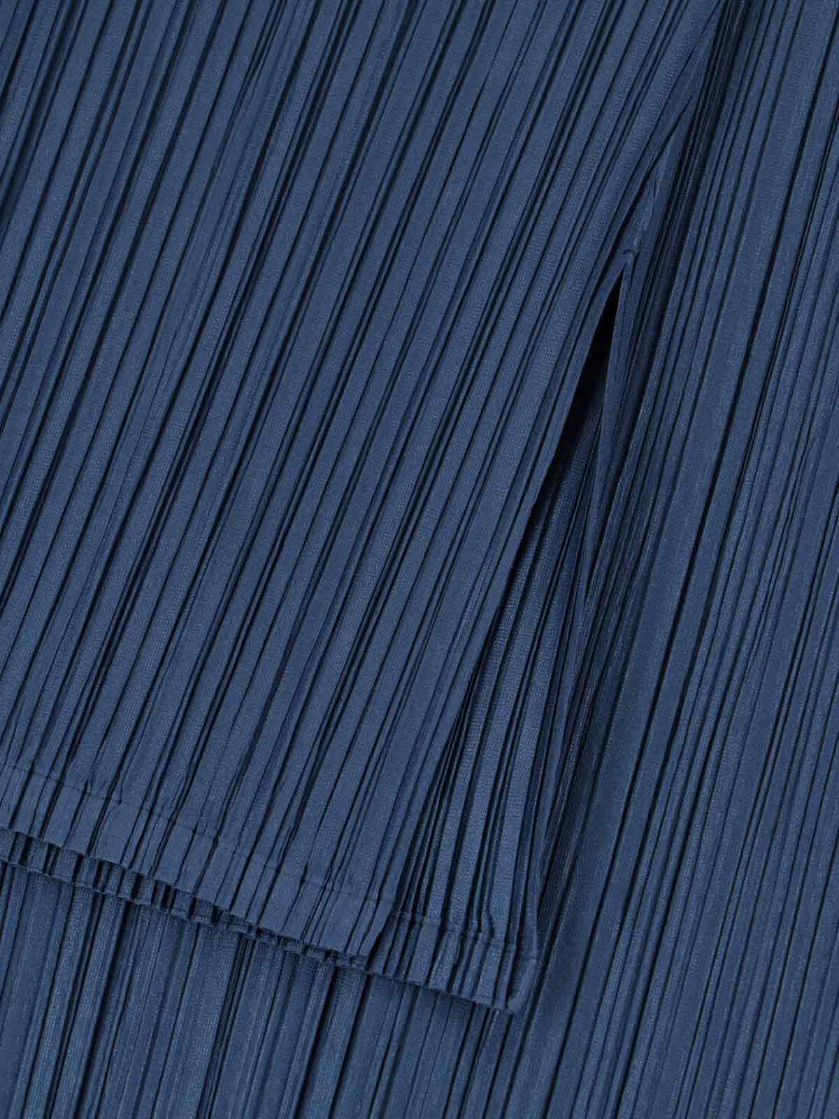 Issey Miyake Mellow Pleats Culottes In Blue