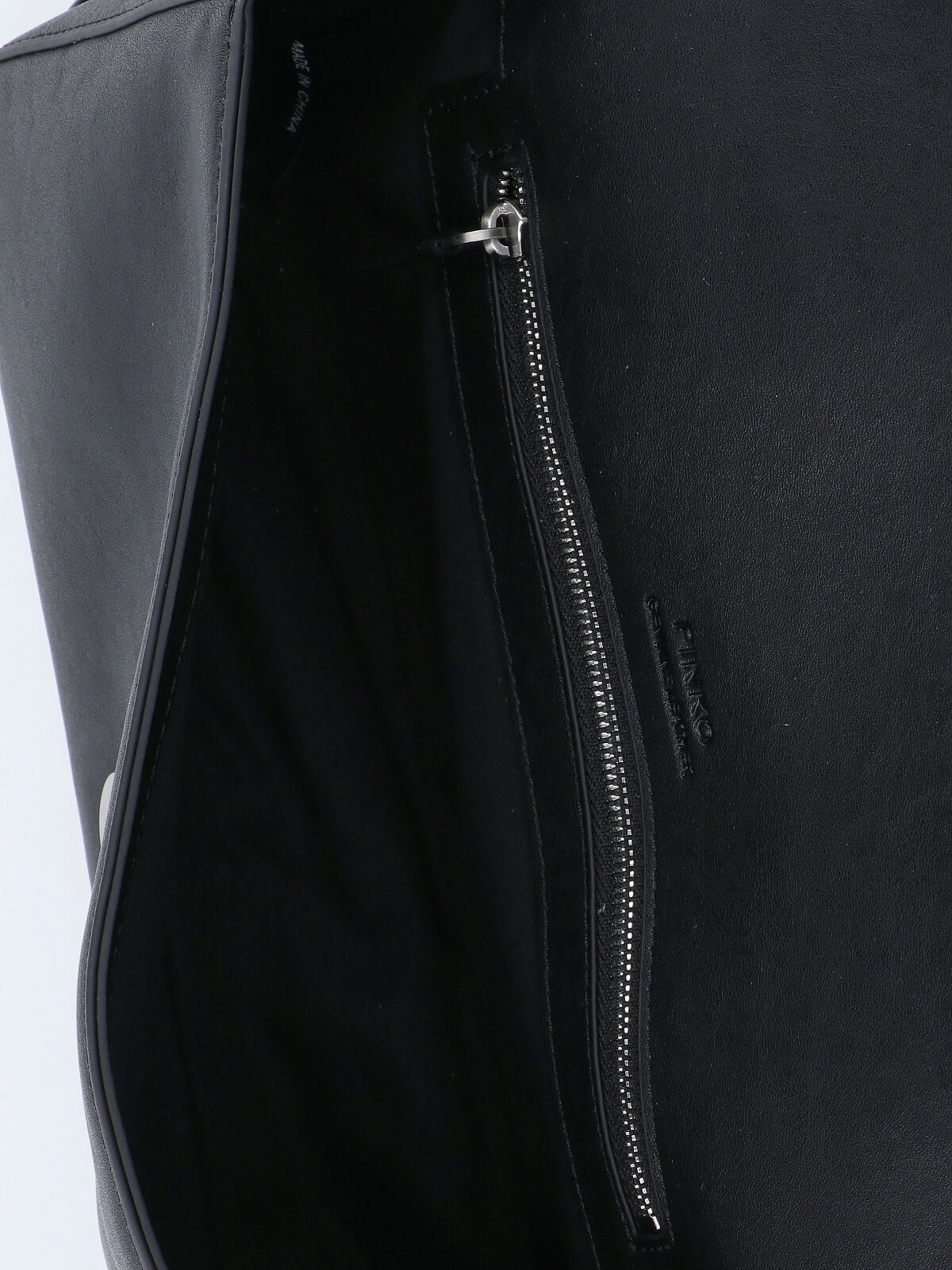 Pinko Love One Classic Leather Shoulder Bag In Black