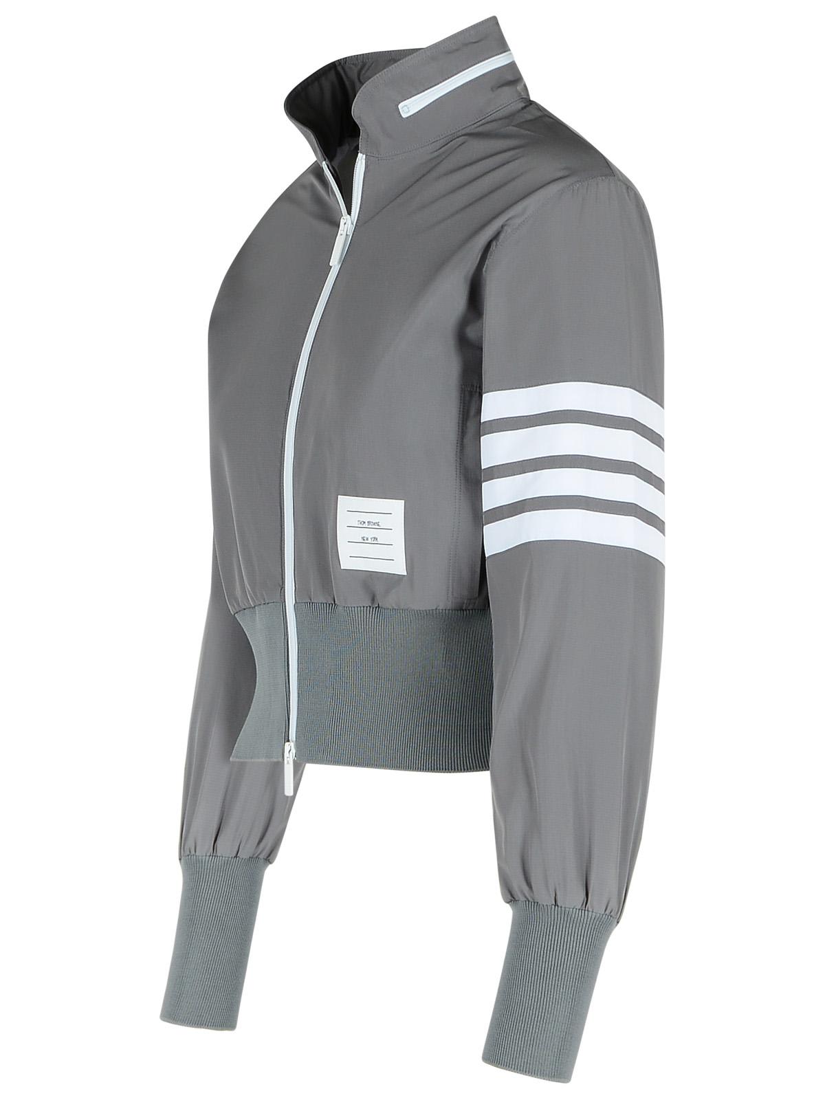 Thom Browne Grey Polyester Jacket In Med Grey