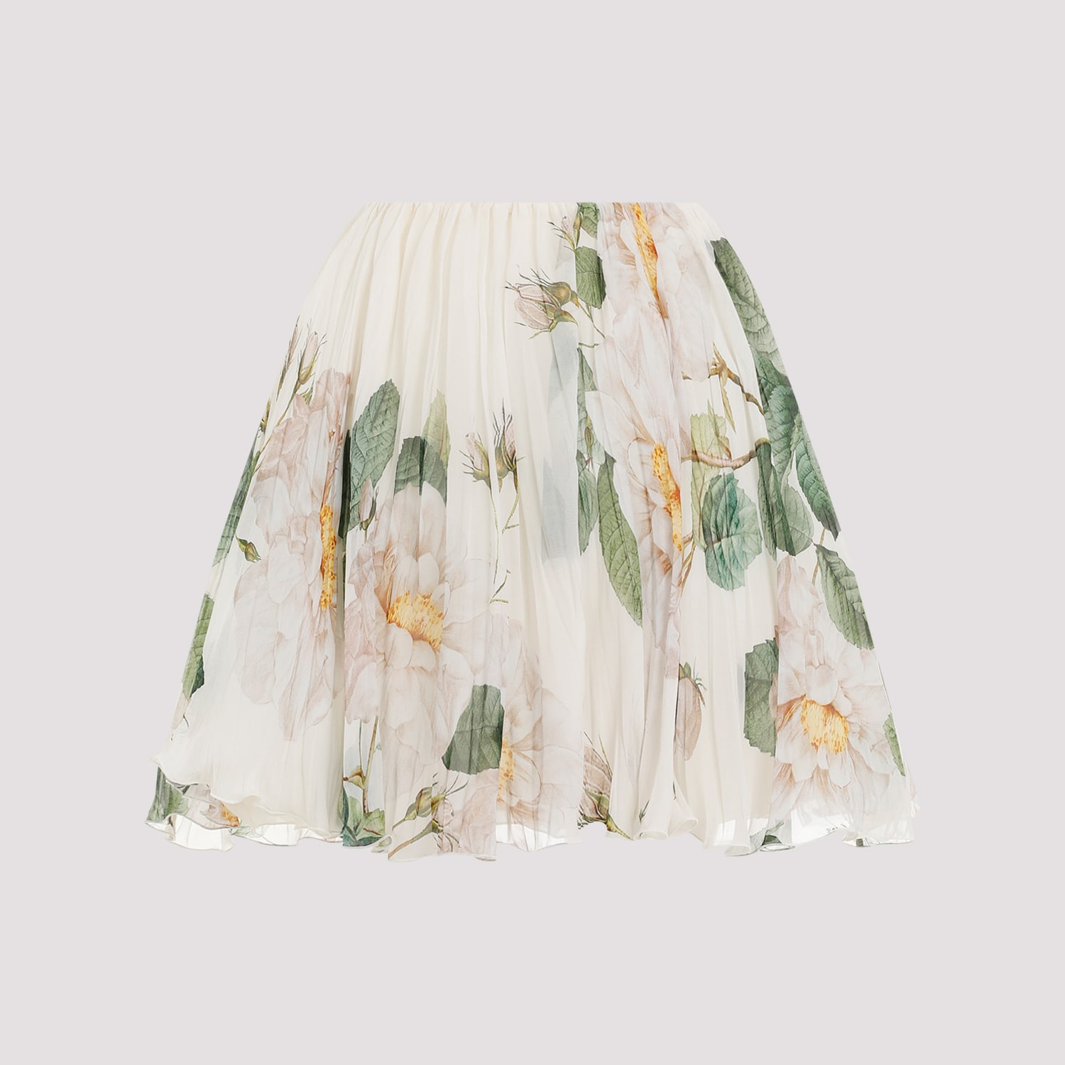 Magnolia Print Mini Skirt