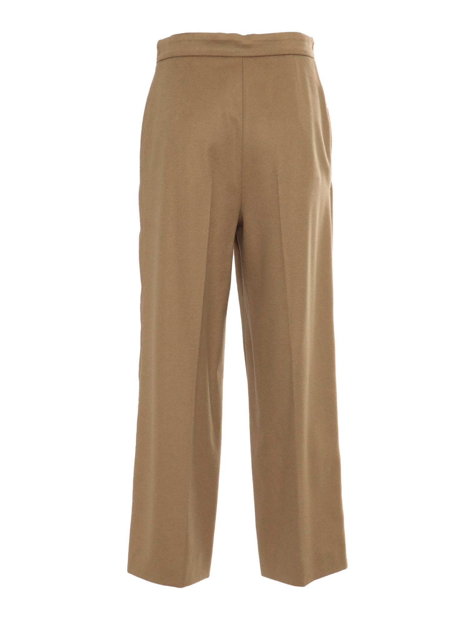 Shop Max Mara Burano Camel Long Trouser