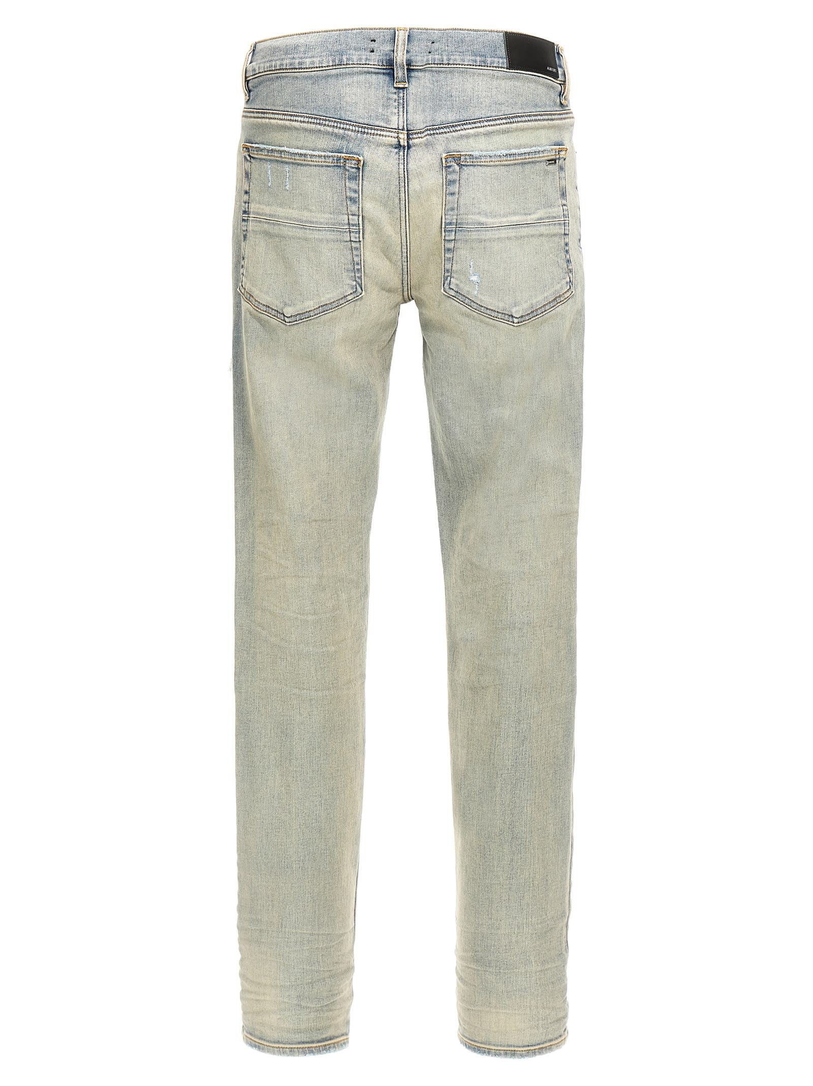 Amiri Mx1 Skinny-fit Panelled Distressed Jeans