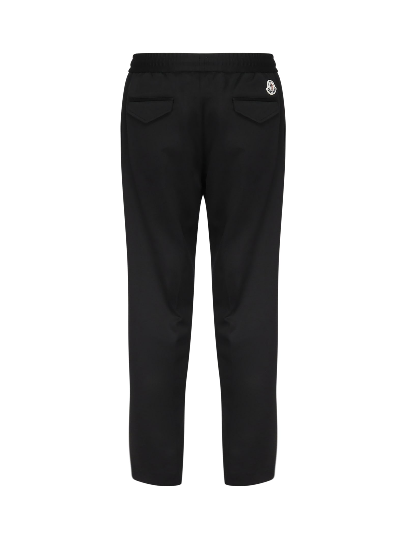 Shop Moncler Nylon Pants In Black