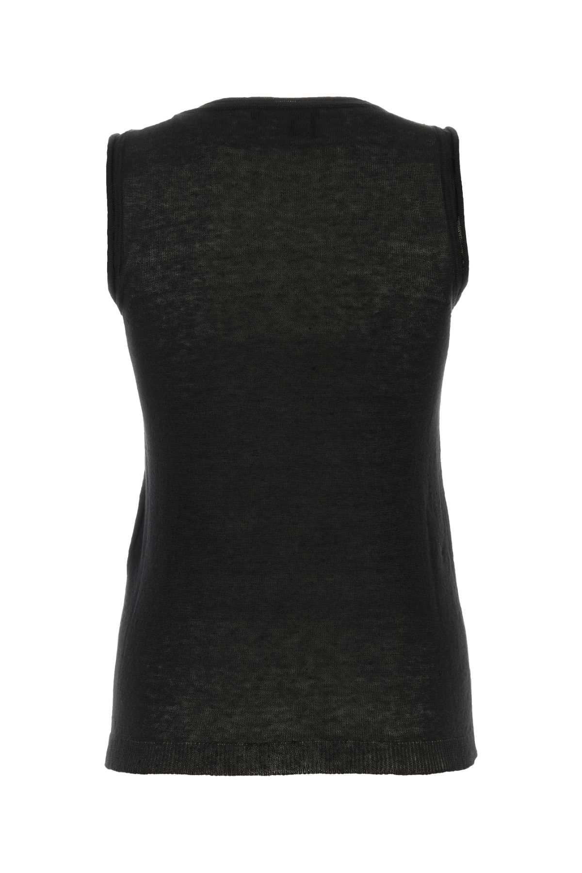 's Max Mara Black Linen Mambo Top In 010