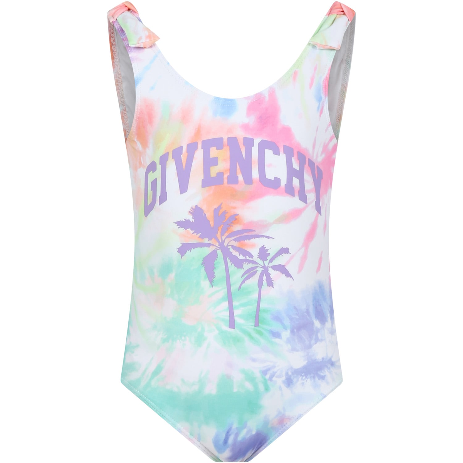 GIVENCHY MULTICOLORED SWIMSUIT FOR GIRL WITH LOGO