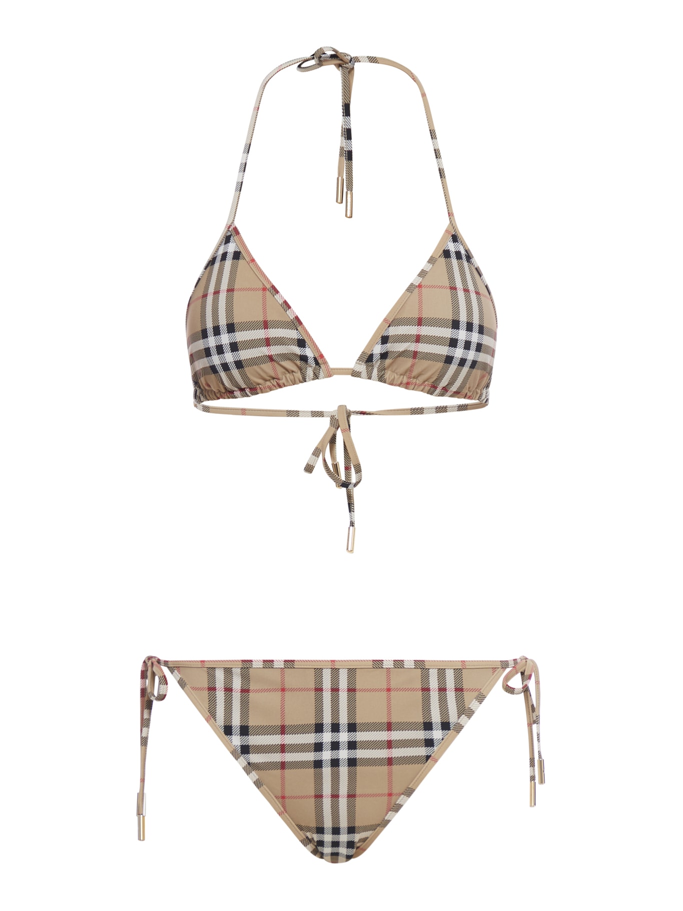 Shop Burberry Cobb Swimsuit In Archive Beige Ip Chk