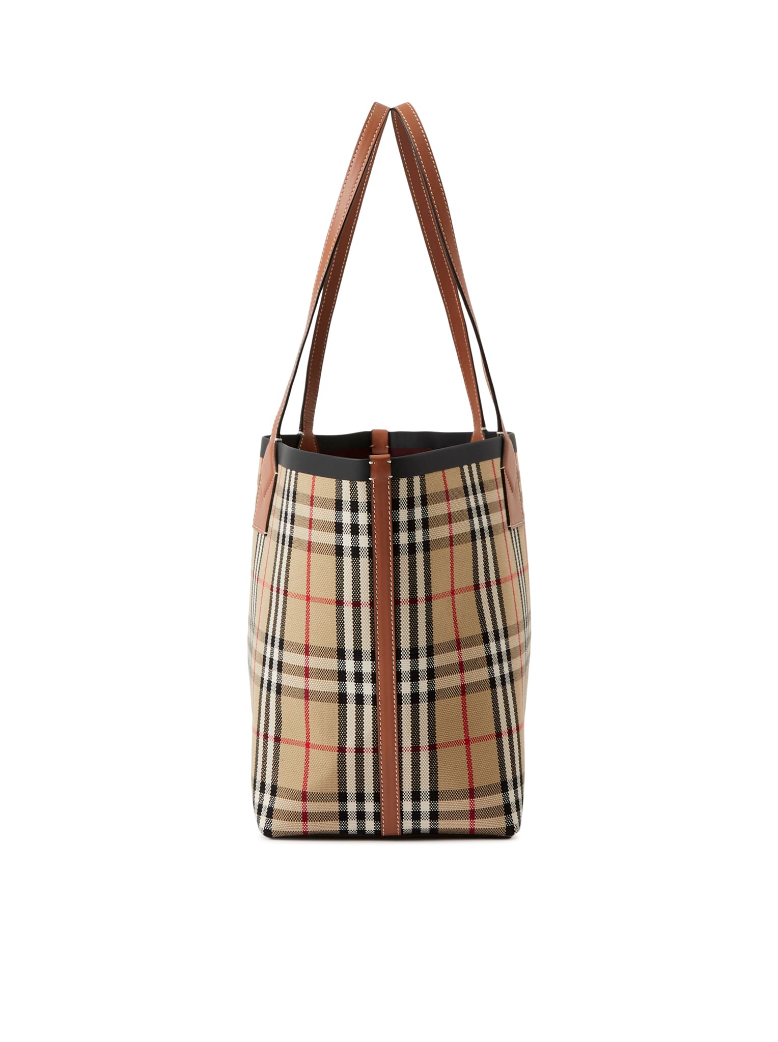 Burberry Ll Md Heritage Tote Yuc In Briar Brown Black | ModeSens
