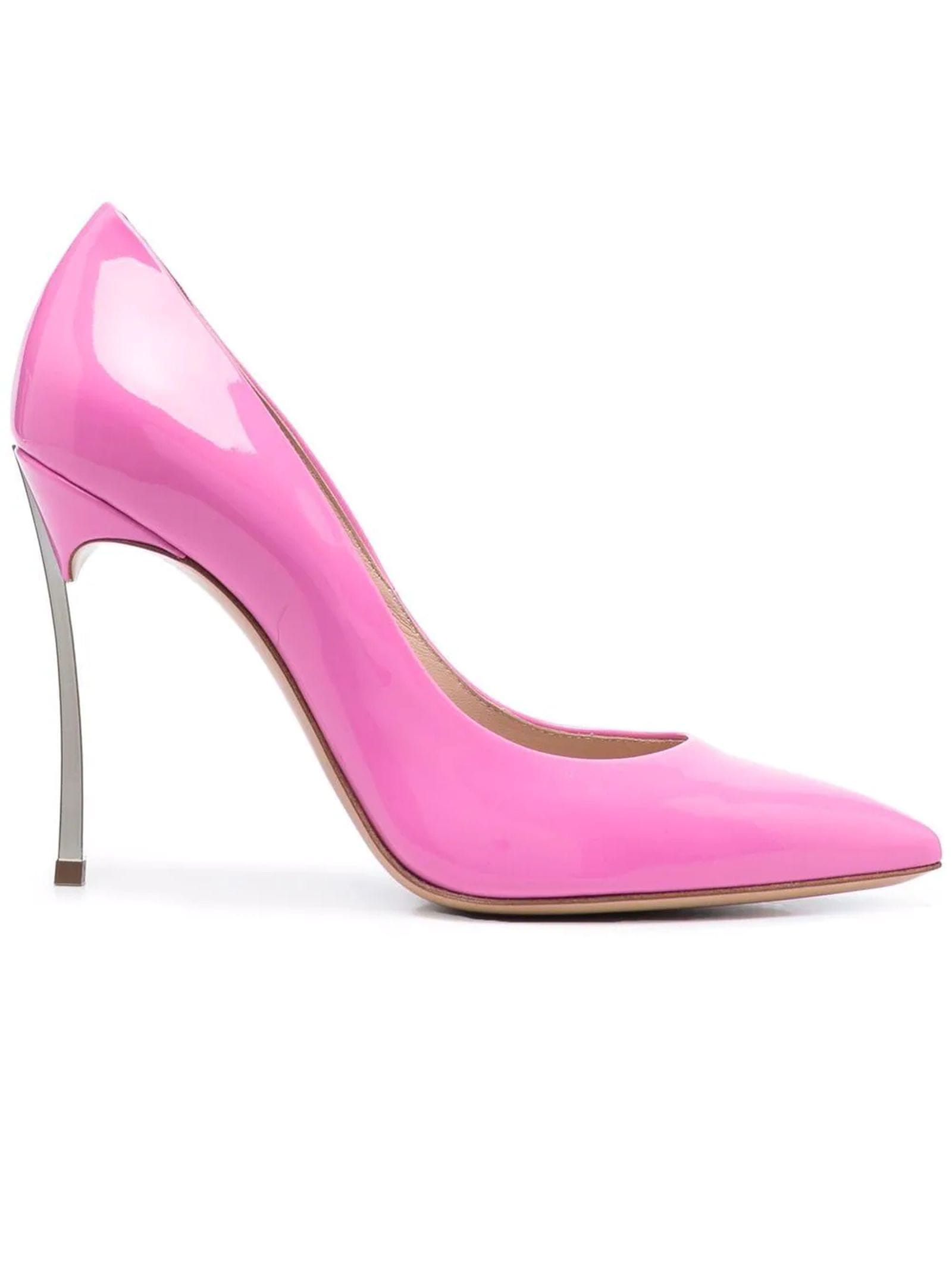 Casadei Pink Patent Leather Blade Pumps