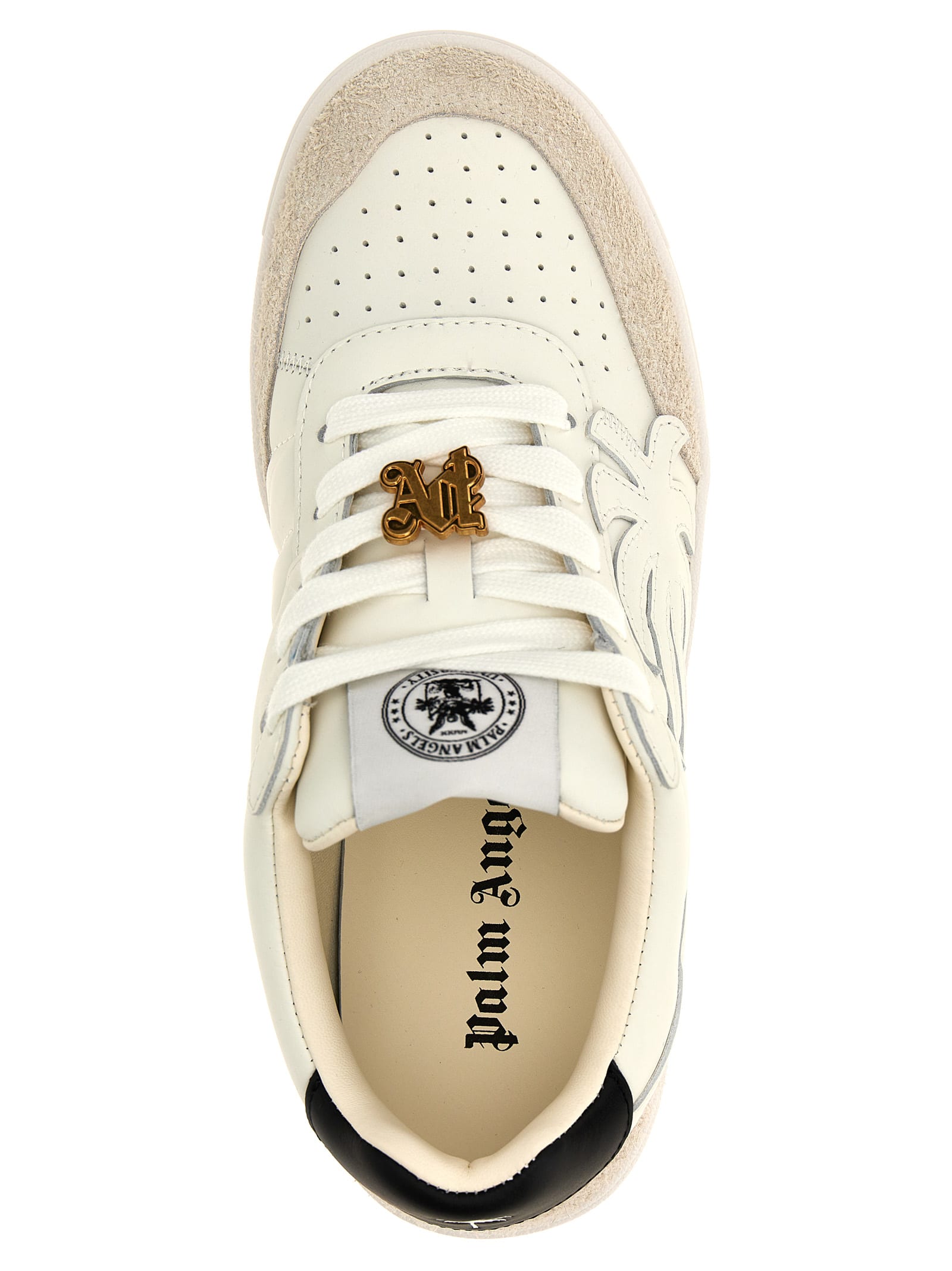 Shop Palm Angels Palm Beach University Sneakers In White