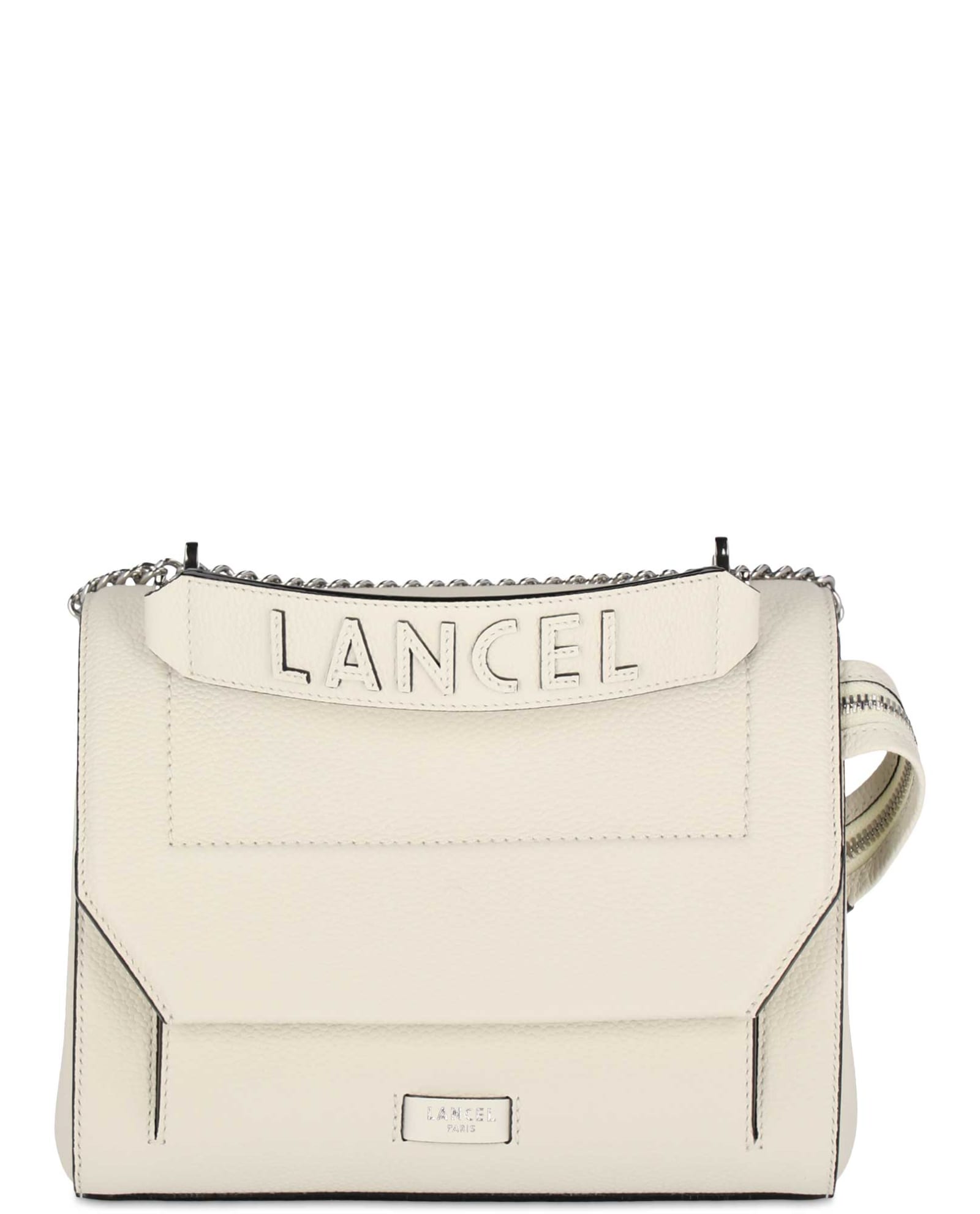 Lancel White Ninon De Lancel Bag M