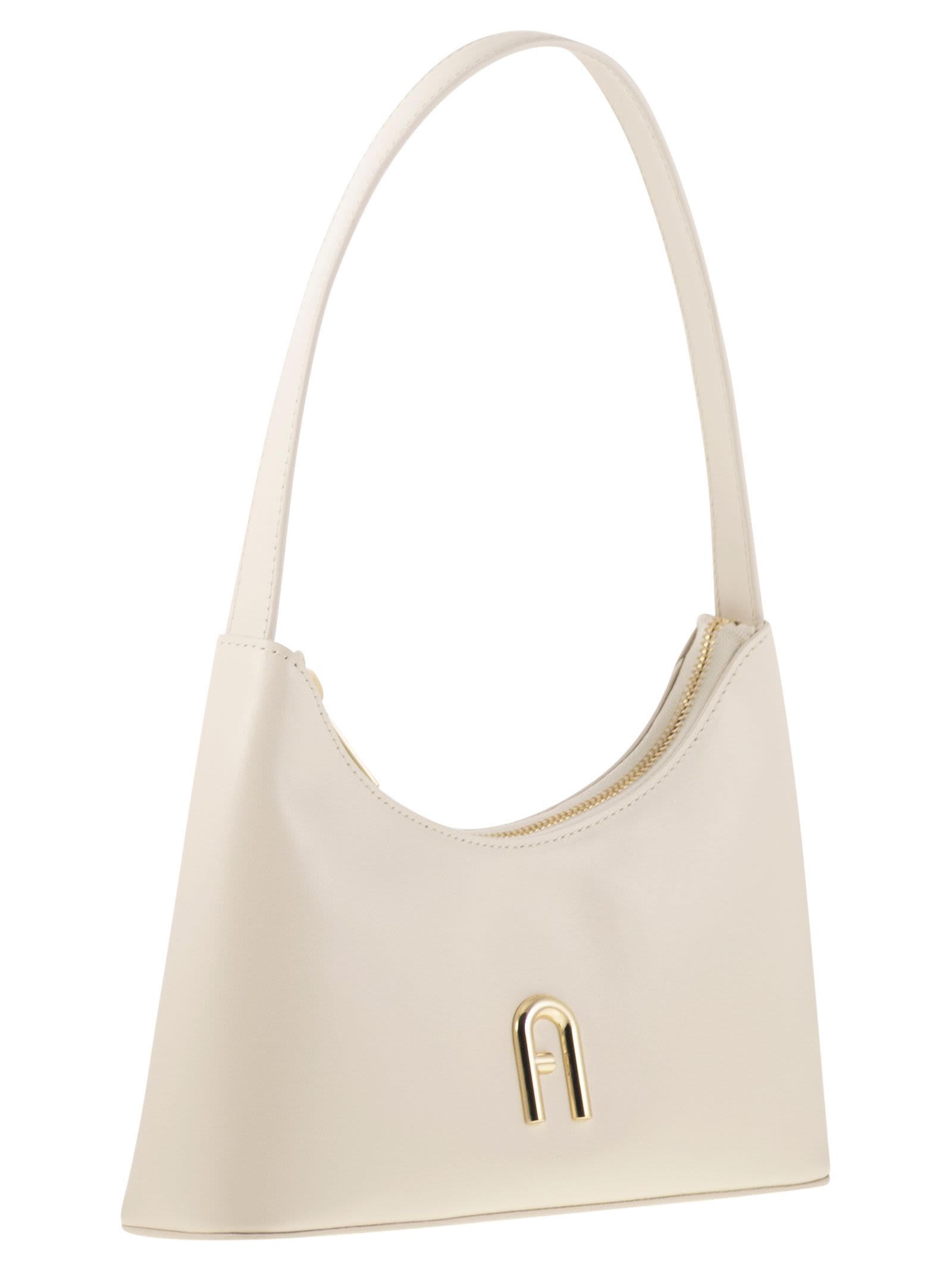 Furla 'mini Bag Leather Curved Handle' In Nude