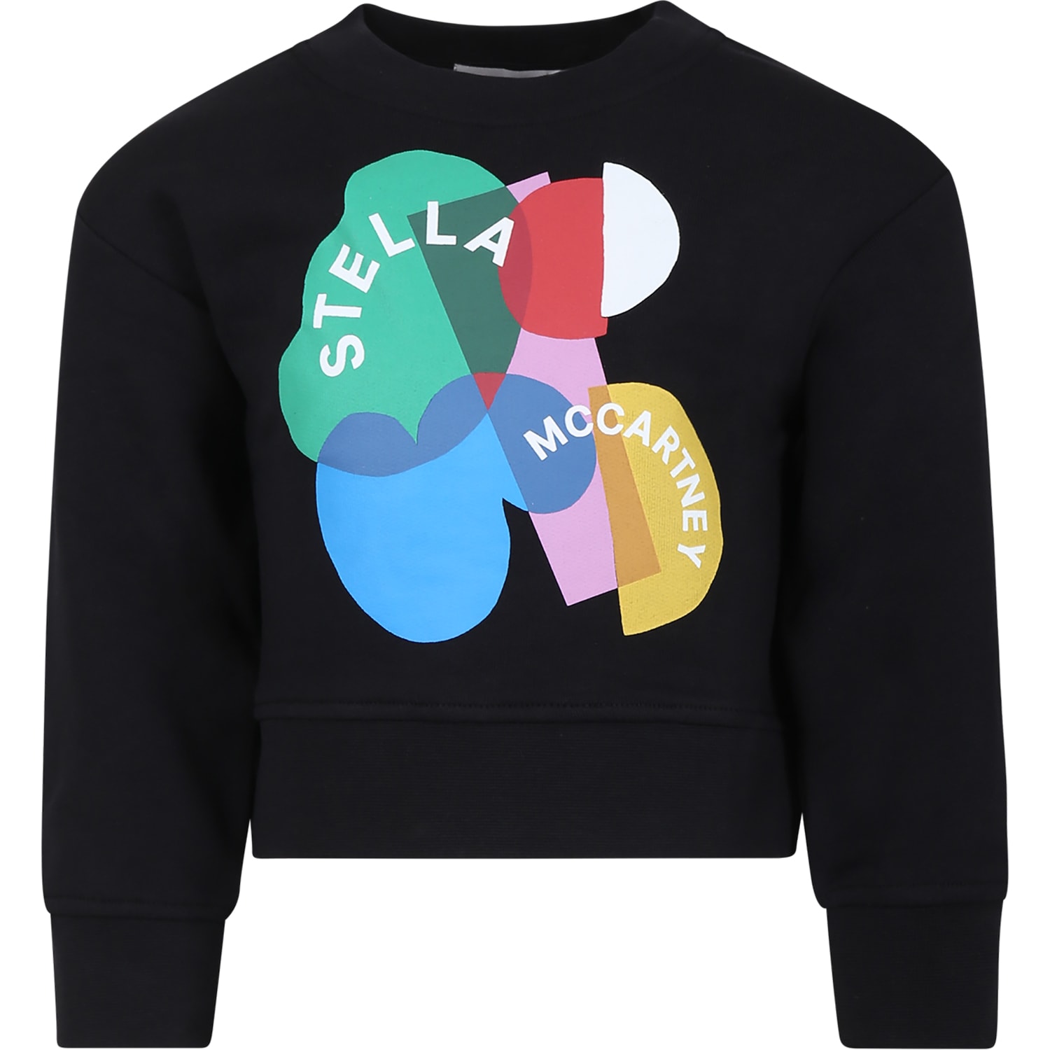 Stella Mccartney Kids' Black Sweatshirt For Girl With Print And Logo