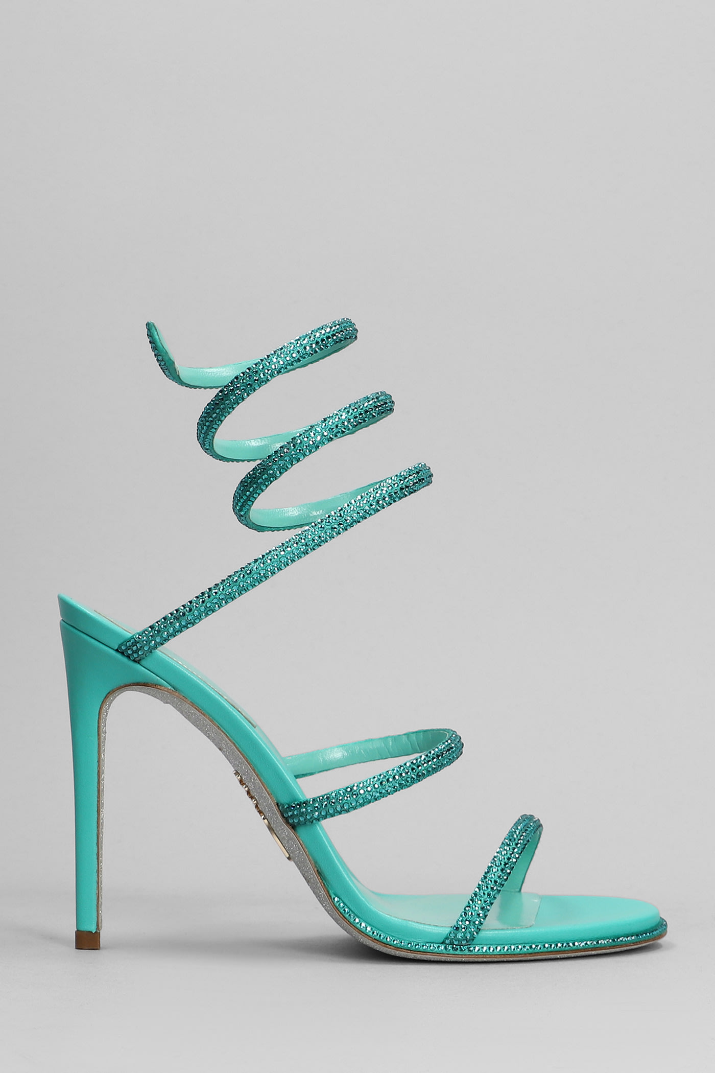 René Caovilla Cleo Sandals In Green Leather