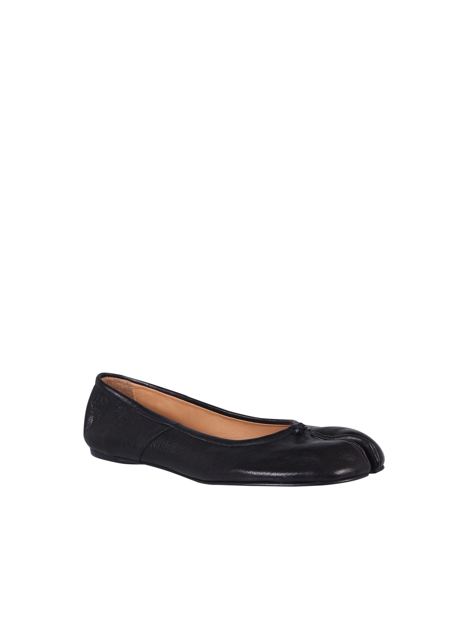 Shop Maison Margiela Tabi Ballerina Flats In Black