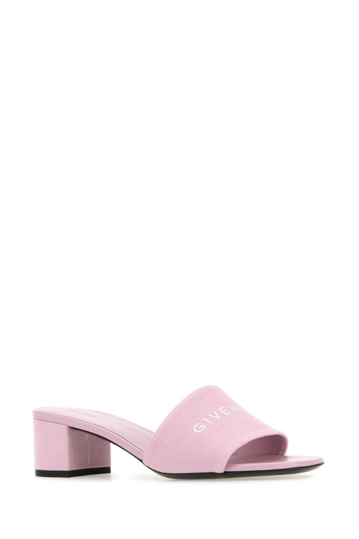 Shop Givenchy Pink Canvas 4g Mules In Oldpink