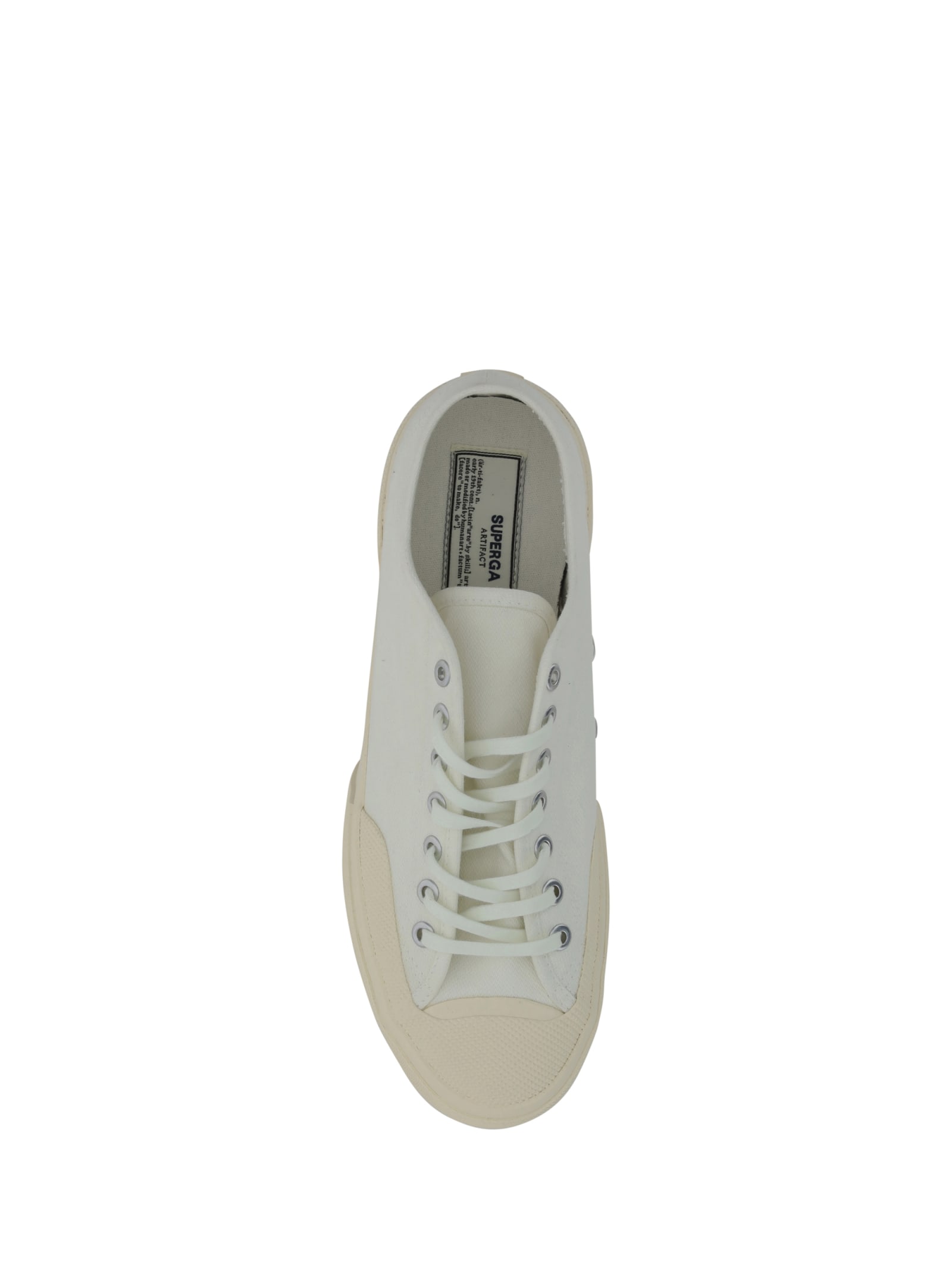 Shop Superga Brokentwill Sneakers In White-off White