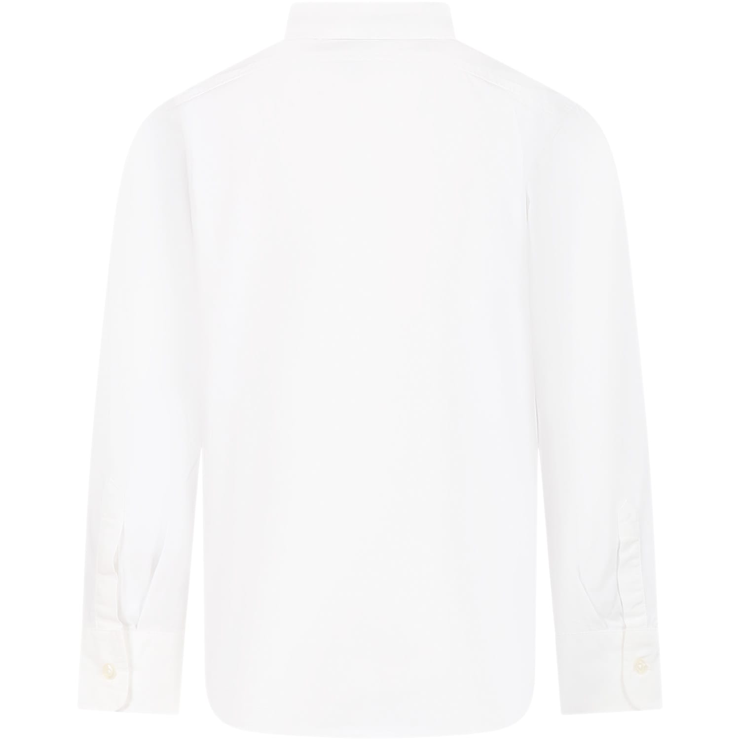 Shop Diesel White Shirt For Boy With Logo