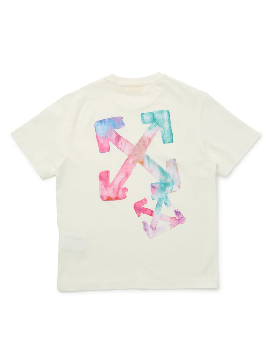 Off-white Spray Logo T-shirt In Animal Print