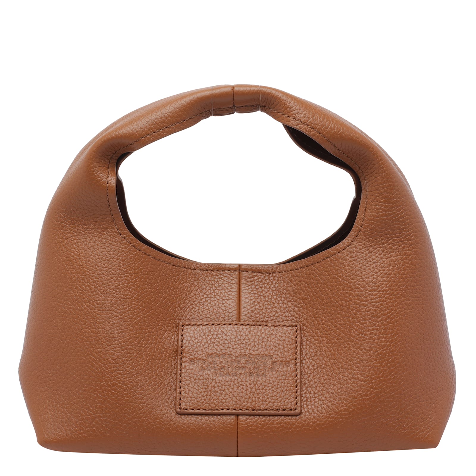 Marc Jacobs The Micro Grain Leather Crossbody Sack In Brown