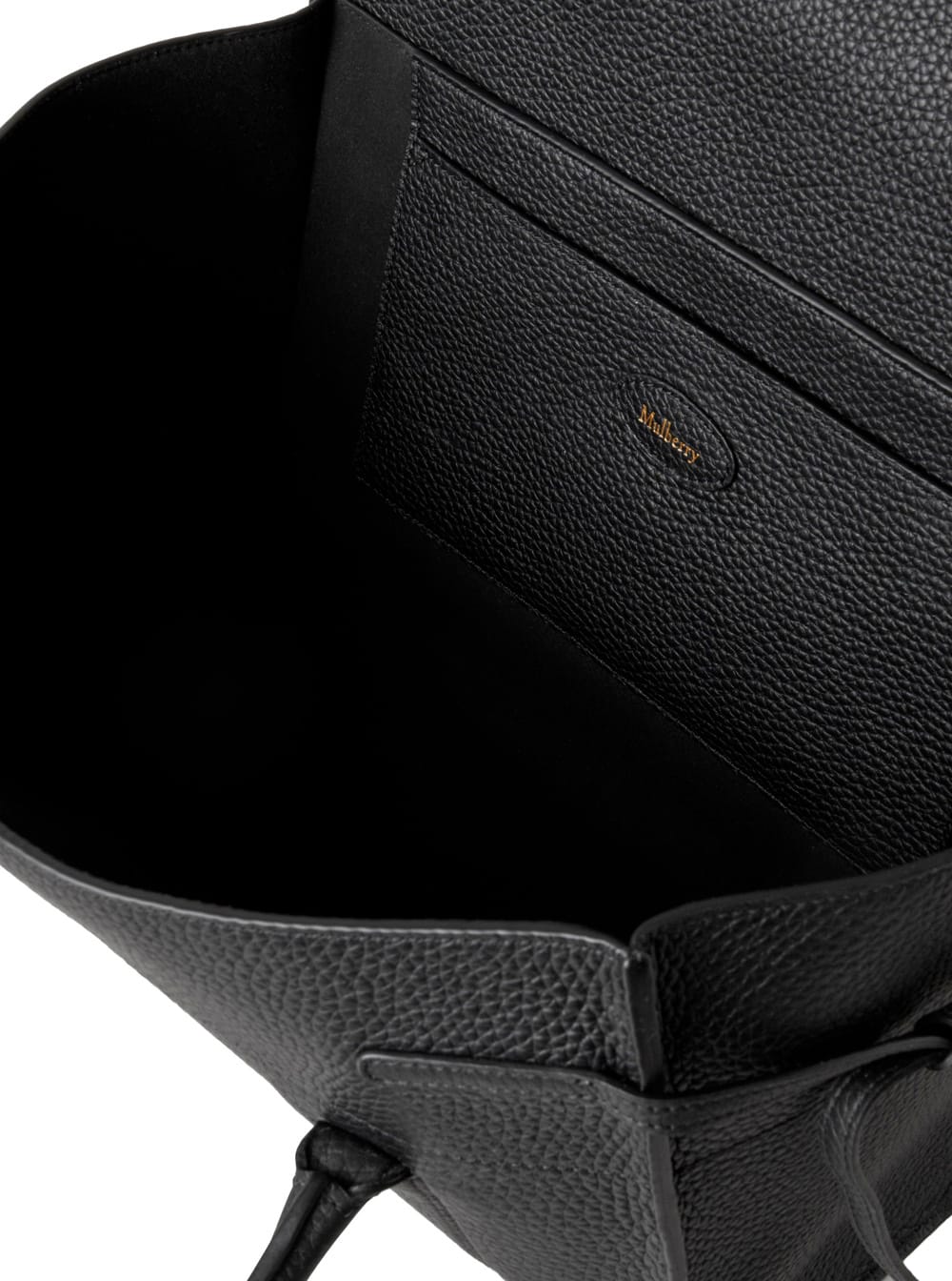 Mulberry Small Bayswater Black Shoulder Bag With Laminated Logo In Leather Woman