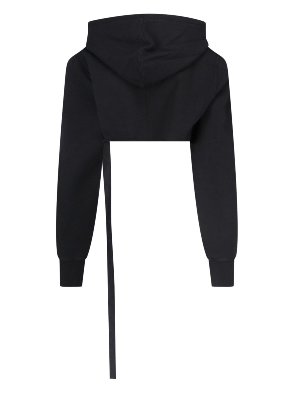 Shop Drkshdw Cropped Hoodie In Black