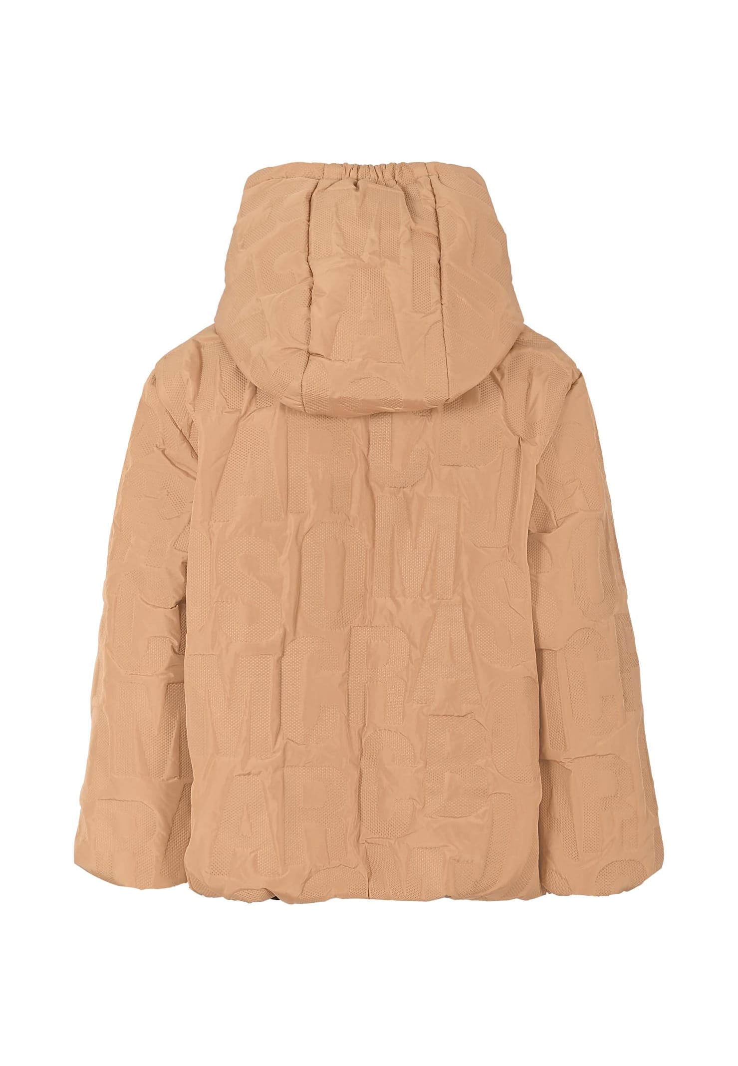 Marc Jacobs Beige Reversible Down Jacket For Boy With Logo In Green