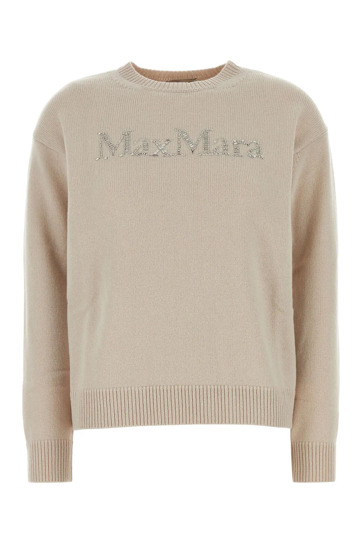 Shop 's Max Mara Sand Wool Blend Kassel Sweater In Ivory