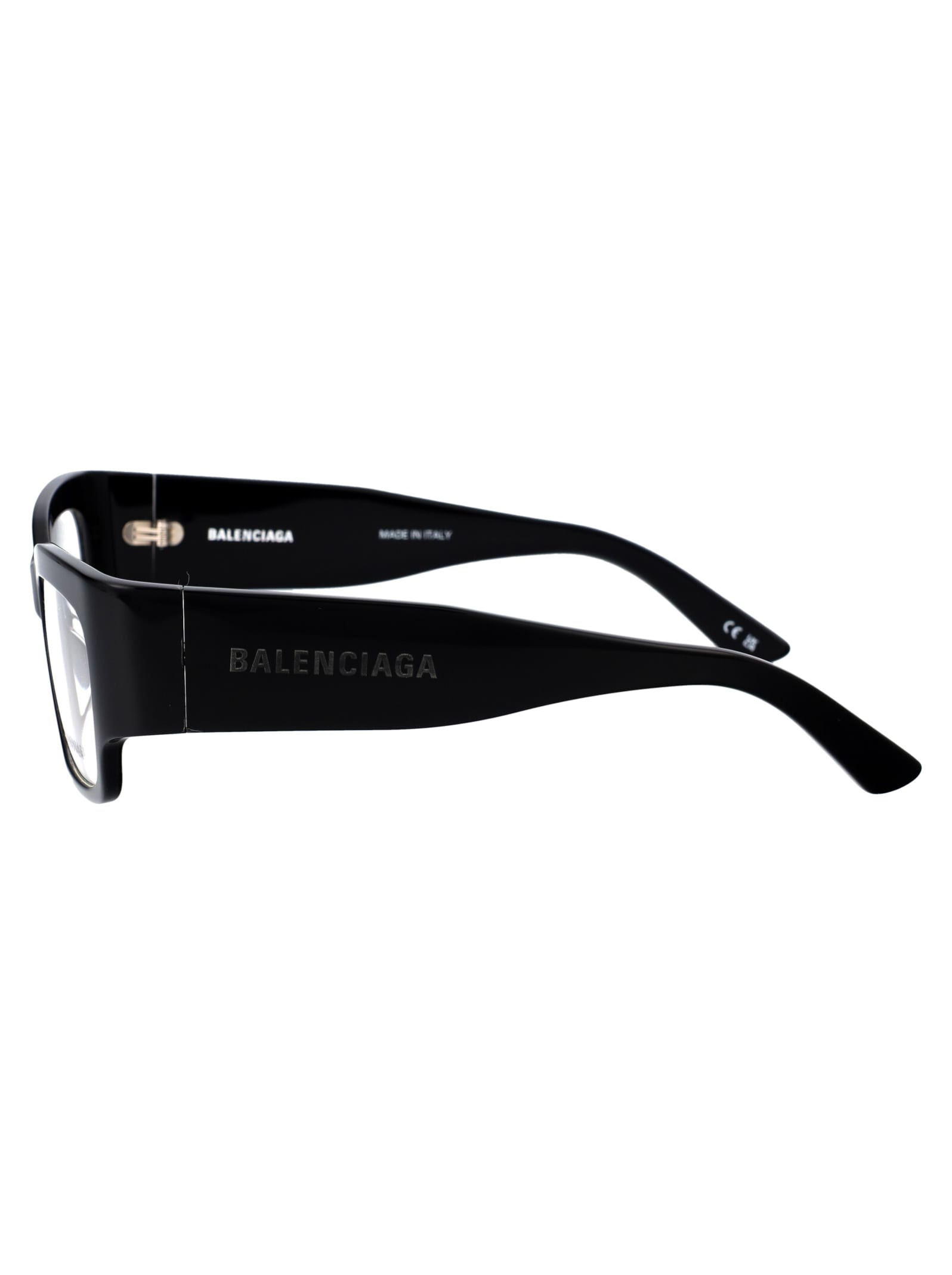 Shop Balenciaga Bb0332o Glasses In 001 Black Black Transparent