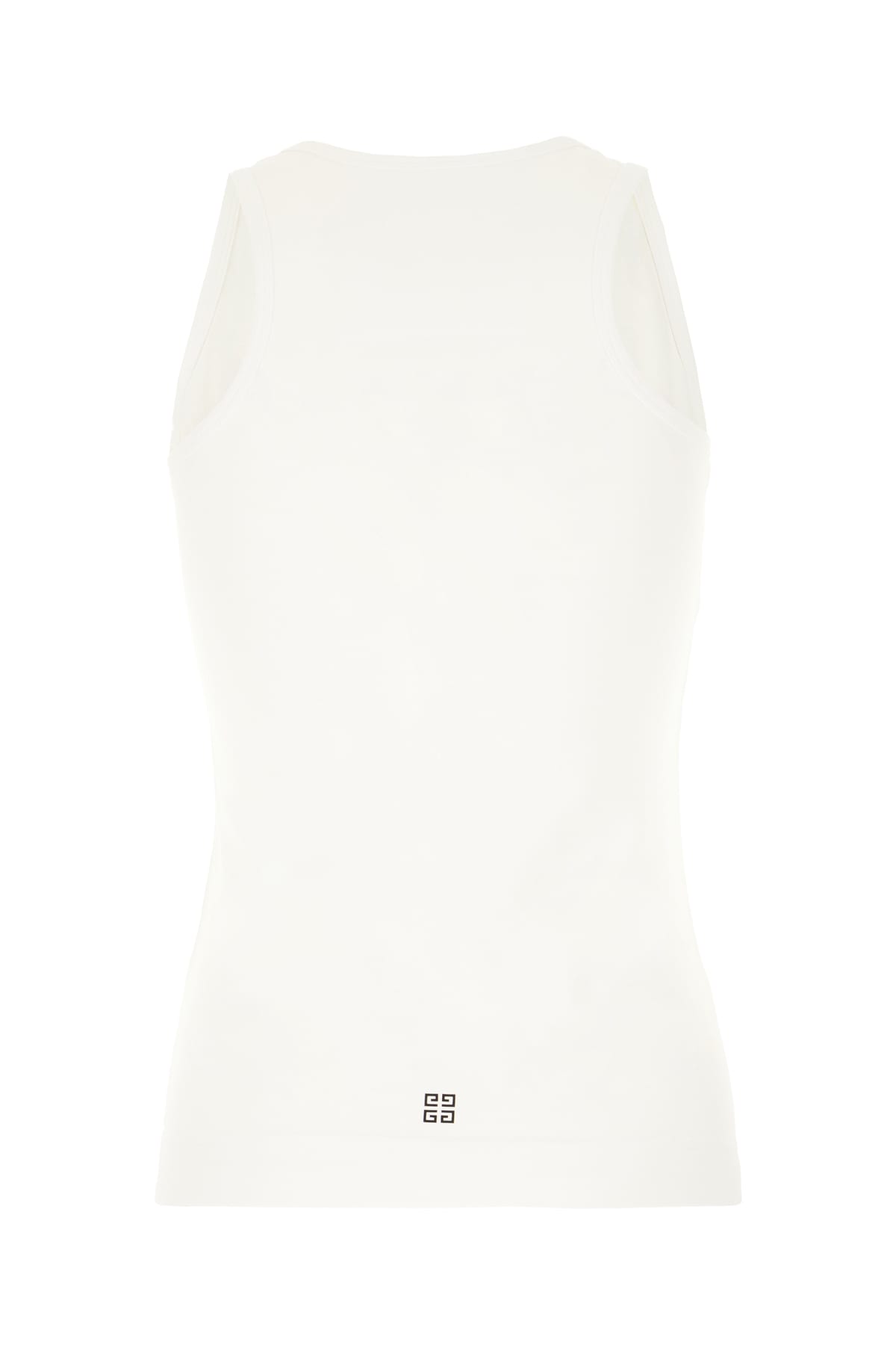 Shop Givenchy White Stretch Cotton Top In White Black