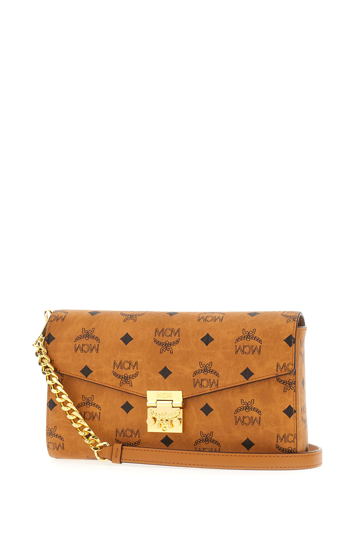 Shop Mcm Printed Synthetic Leather Millie Shoulder Bag In Co