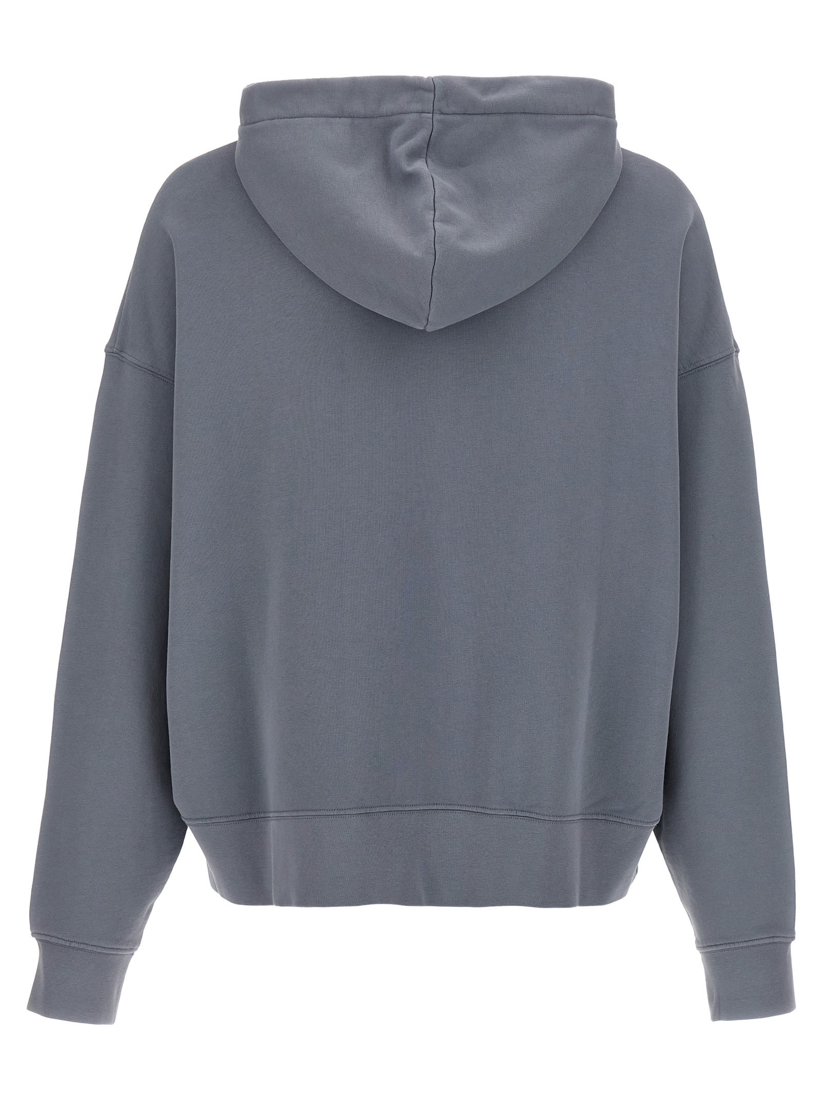 Shop Palm Angels Neck Logo Hoodie In Gray