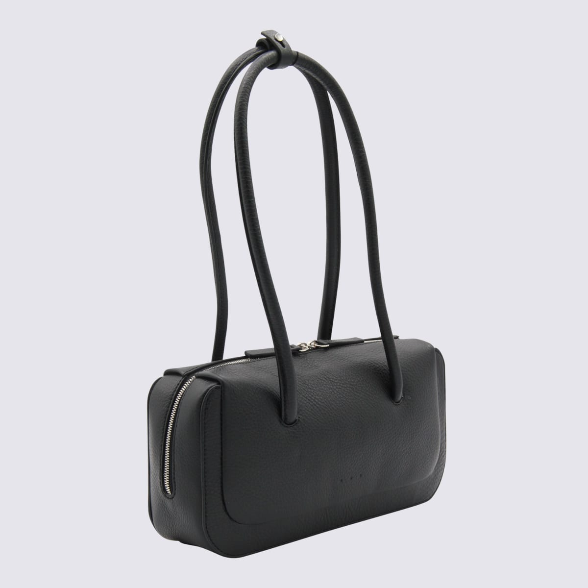 Aesther Ekme Lagune Calfskin Leather Bowling Shoulder Bag In Black