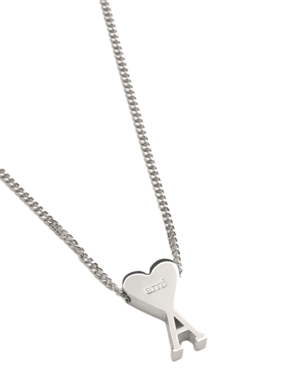 Shop Ami Alexandre Mattiussi Adc New Necklace Adc In Silver