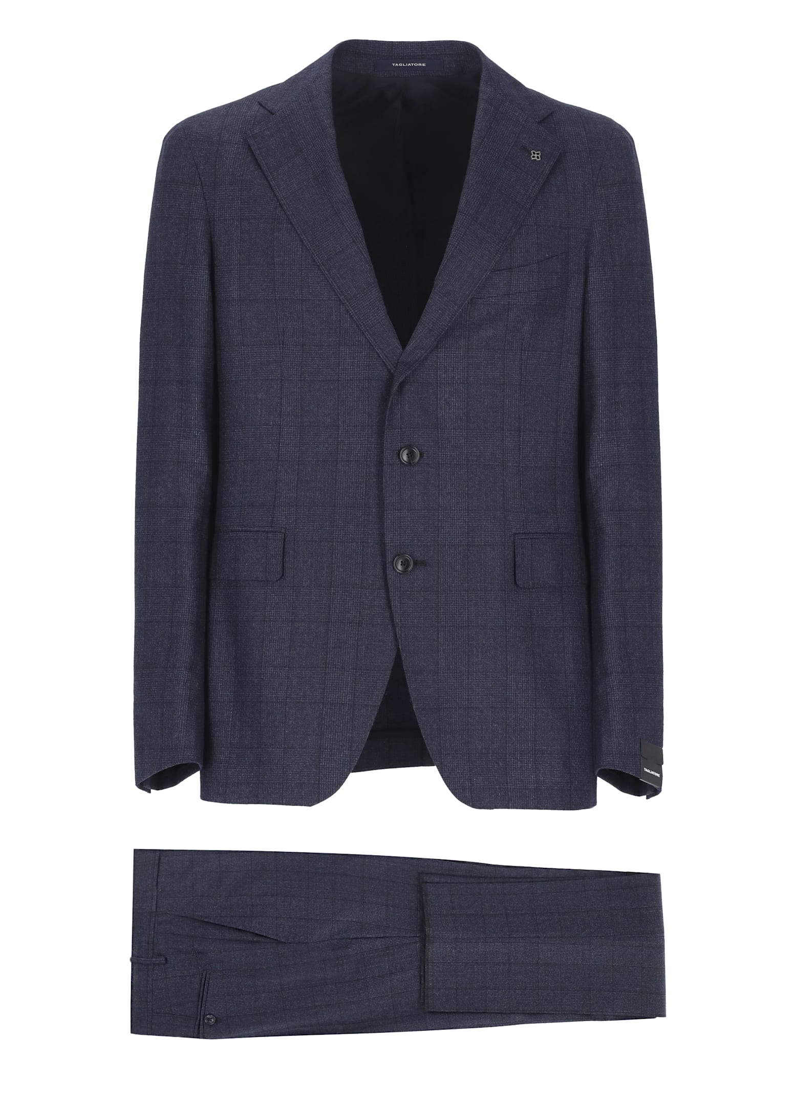 Tagliatore Virgin Wool Two Pieces Suit In Blue