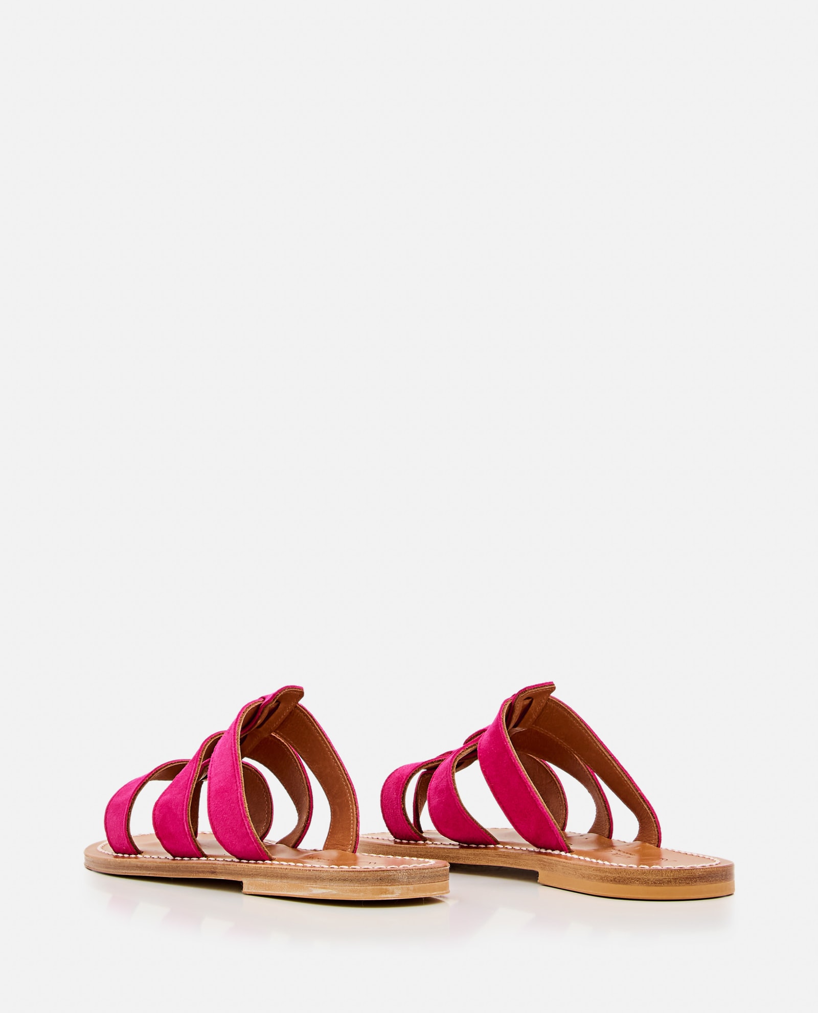 Shop Kjacques Dolon Leather Sandals In Red