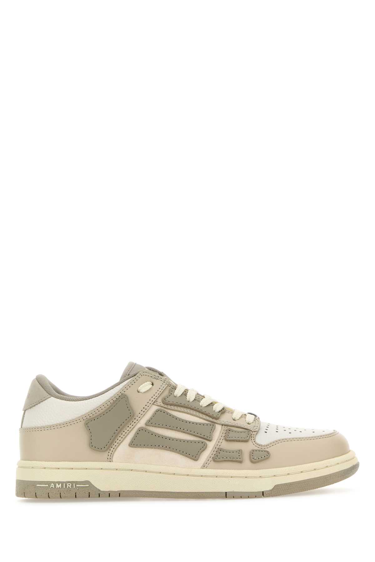 Amiri Multicolor Leather Skel Trainers In Neutral